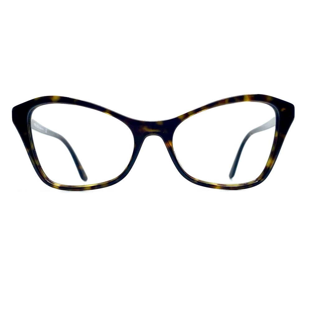 Prada Brown Amber Gold Tortoise Cat Eye Glasses Italy VPR11X 2AU-1O1 53 17 145